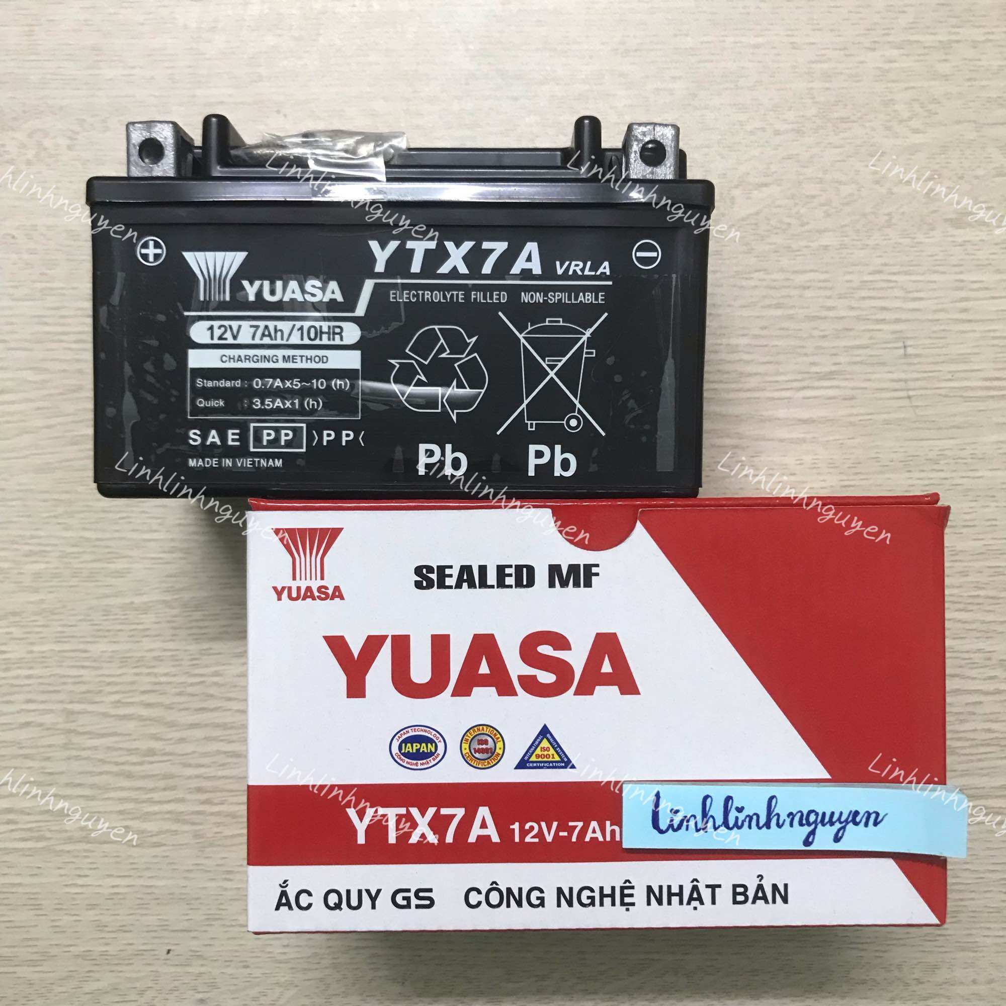 Bình ắc quy xe máy ytx7a 12v 7ah chính hãng yuasa battery loại bình khô