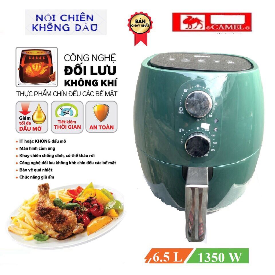 (Sỉ) Nồi chiên không dầu camel 6- 6,5 lít