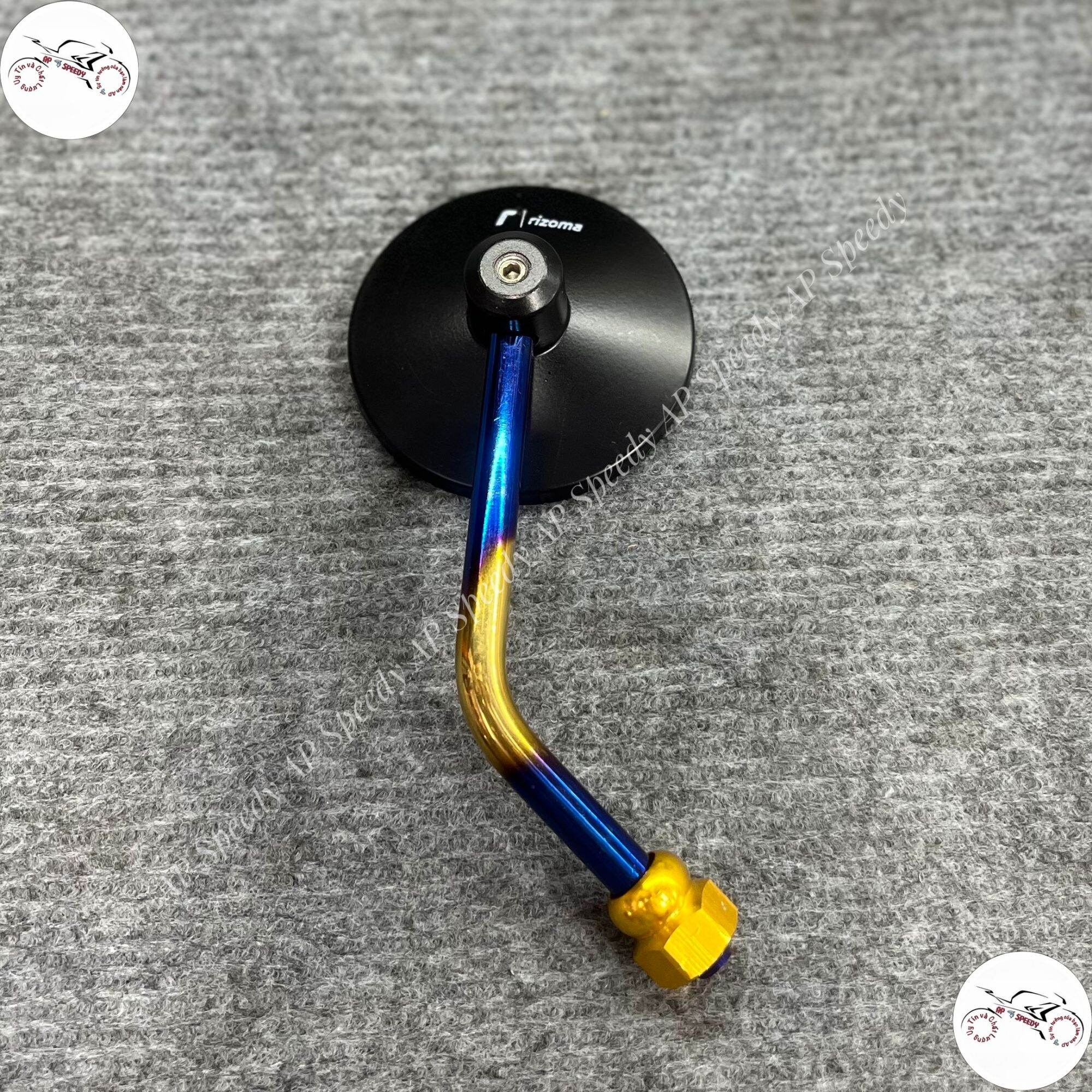 Kính chiếu hậu kiểu tròn nhỏ chân titan