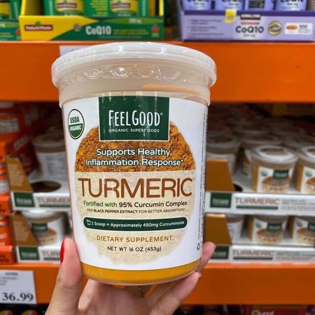 Bột nghệ hữu cơ Feel Good USDA Organic Turmeric Powder 453g