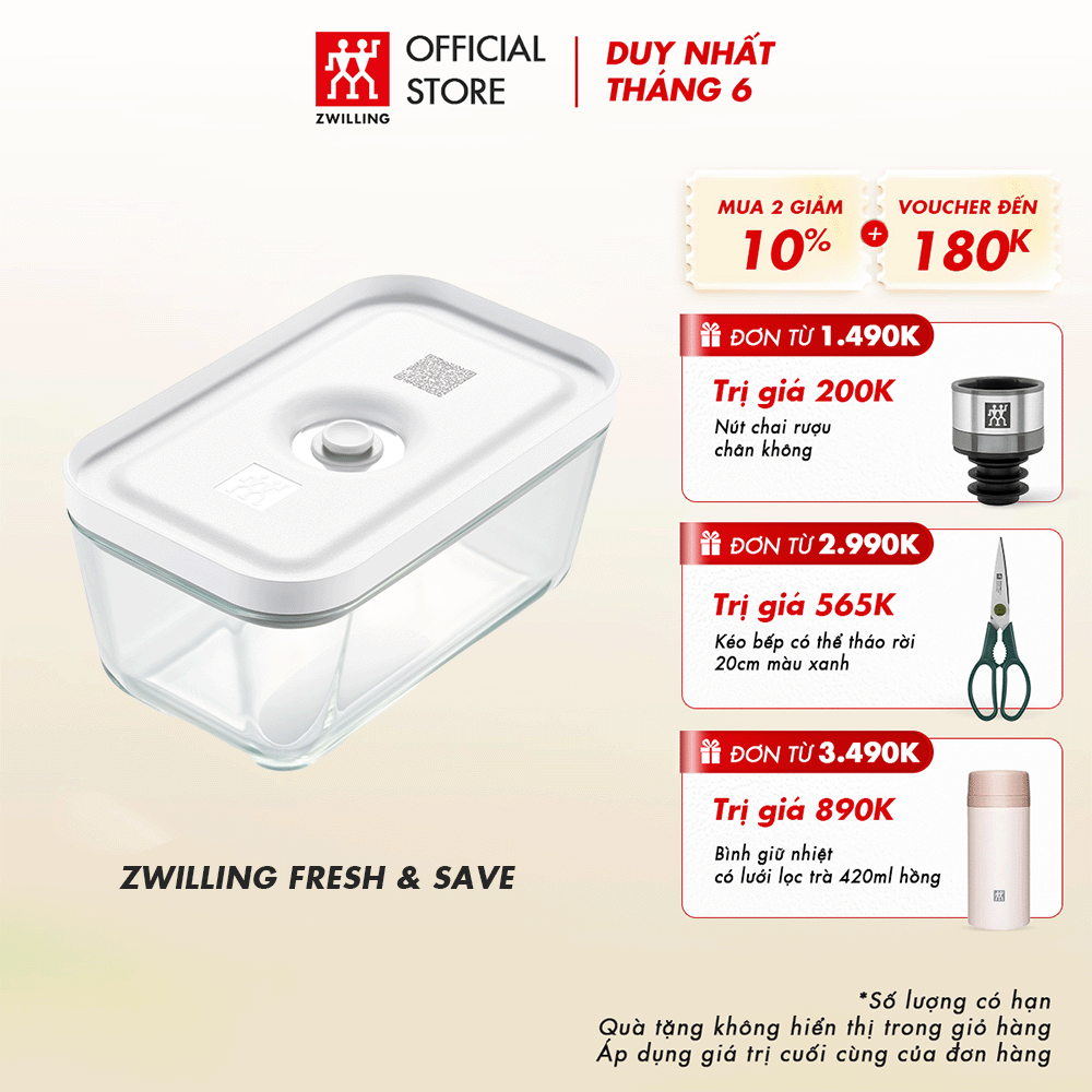 Hộp bảo quản thực phẩm ZWILLING Fresh & Save bằng thủy tinh