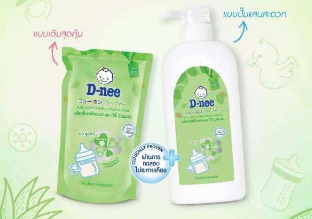 Nước rửa bình sữa Dnee dạng túi 600ml (Hàng nội địa Thái)