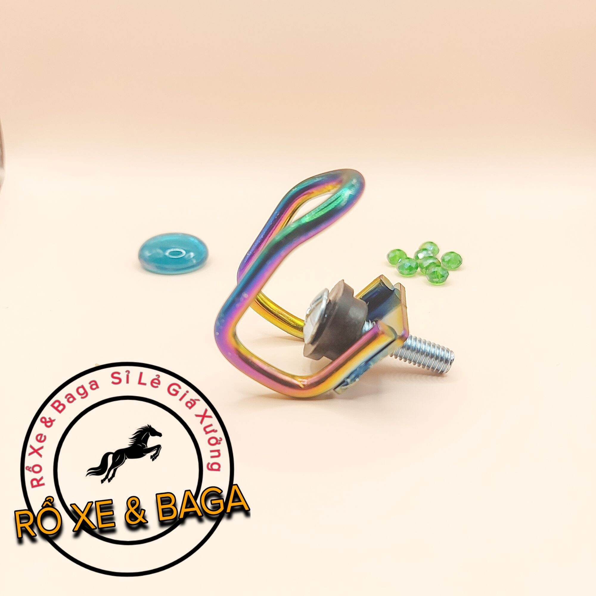 [ HCM ] Móc Treo Đồ Chữ U Dành Cho Mọi Loại Xe Máy Màu Titanium - Rổ xe, baga shop