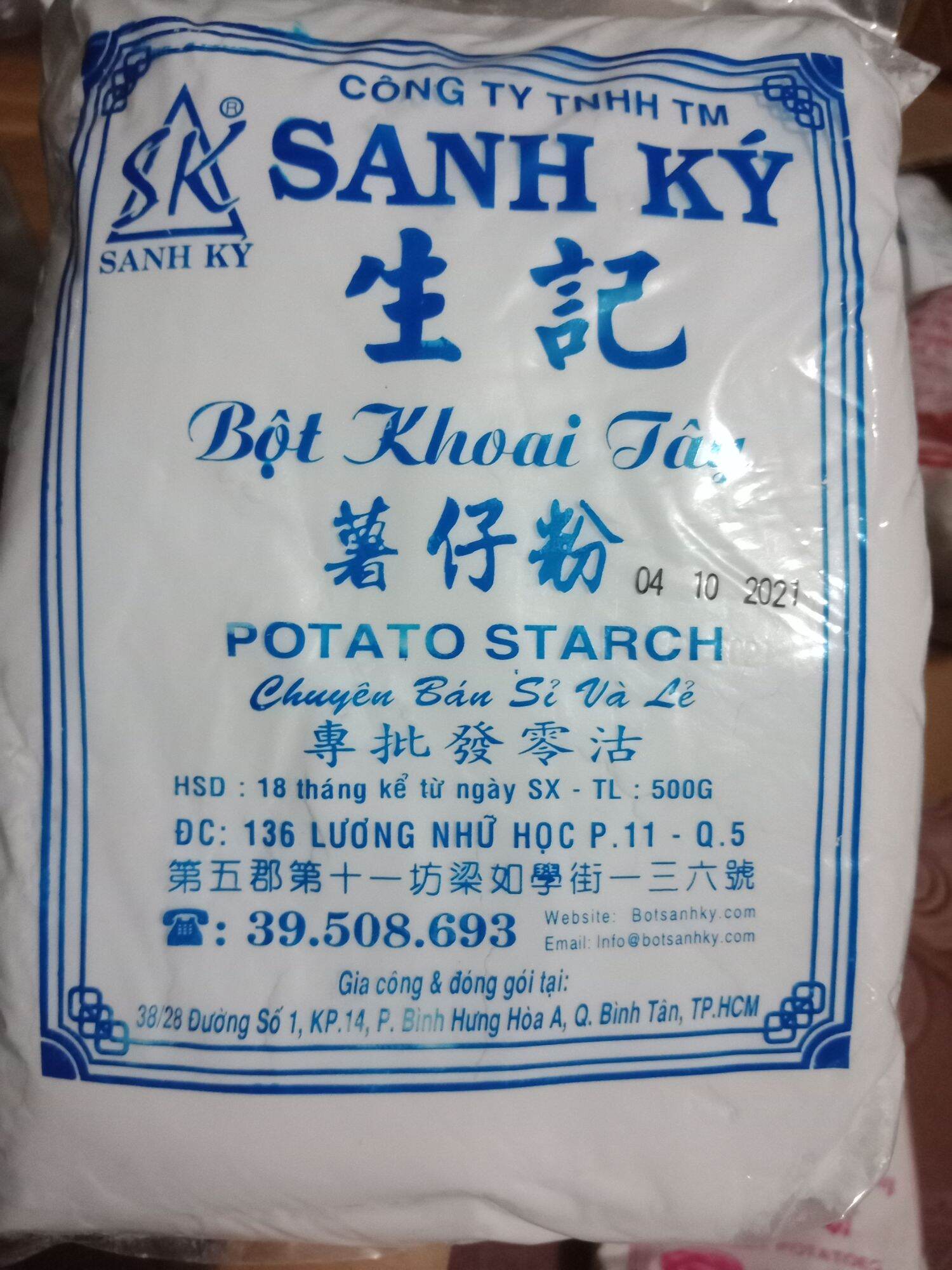 Bột Khoai Tây Sanh Ký (500g) dùng nấu soup, thịt hầm, chiên rán, nước xốt…(HCM)