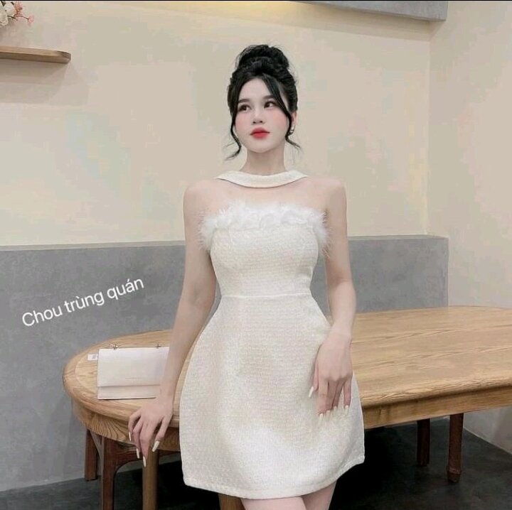 Đầm tiểu thư chất dạ xịn kiểu dáng sang trọng