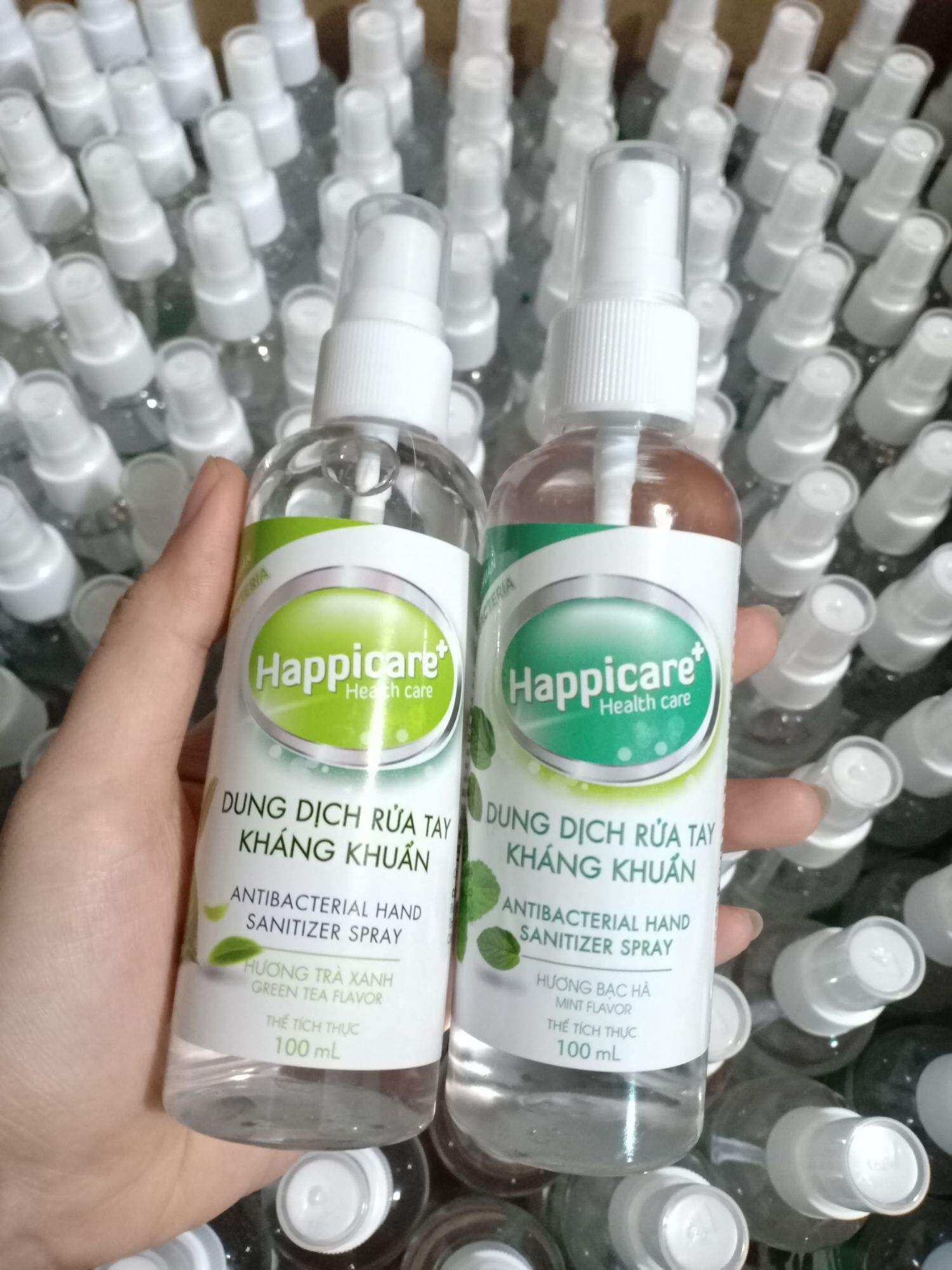 Dung dịch rửa tay Kháng khuẩn Hapicare. Chai xịt khuẩn 100ml