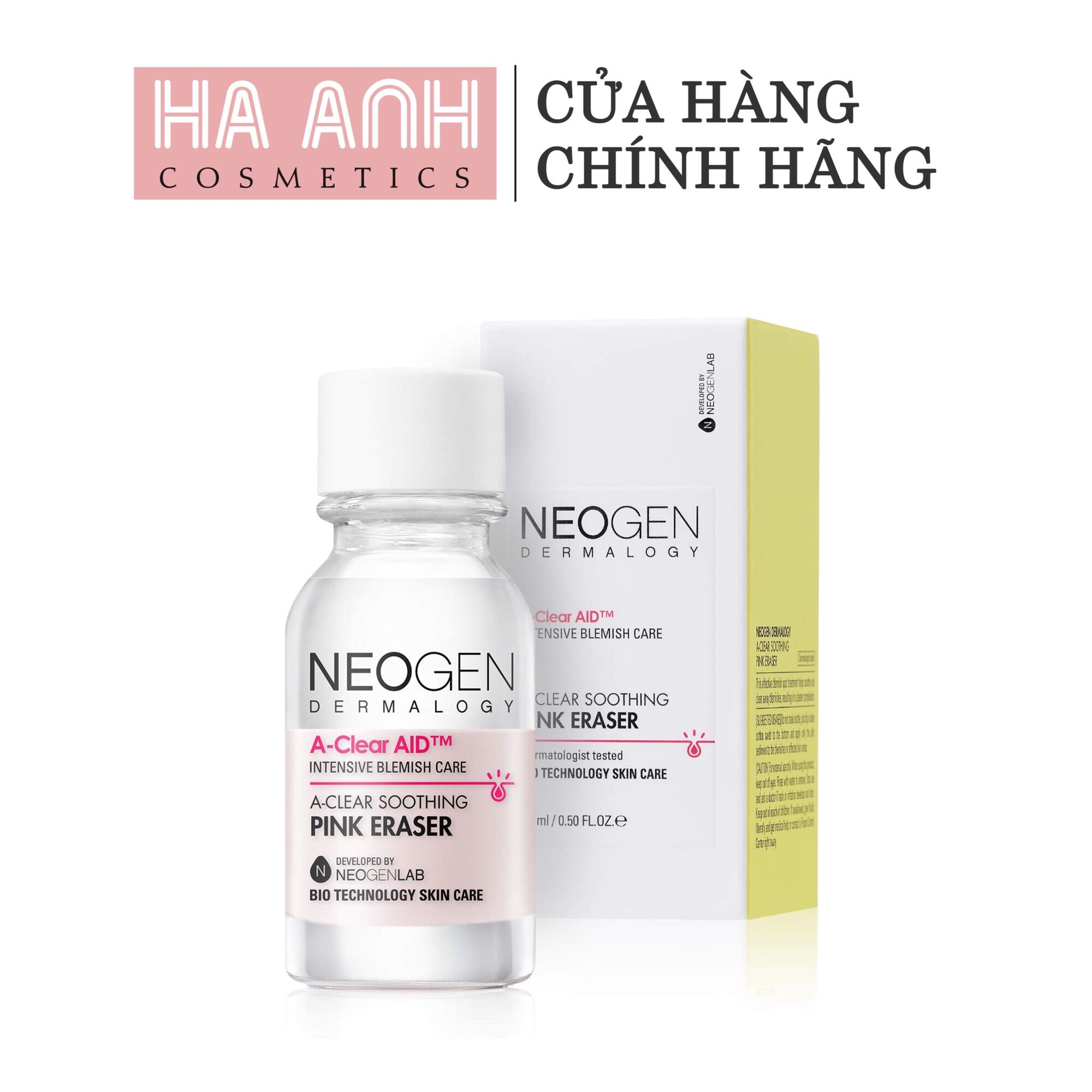 DUNG DỊCH CHẤM MỤN NEOGEN DERMALOGY A-CLEAR SOOTHING PINK ERASER