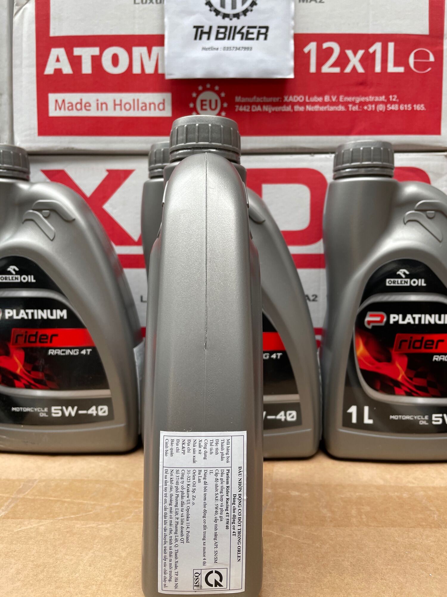 Dầu nhớt xe số, xe côn tay Orlen Racing Platinum 5w40 1L nhập khẩu Ba Lan. 