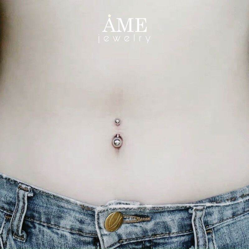 Khuyên Xỏ Rốn Bạc Sterling 925 Basic Circle [AME JEWELRY]
