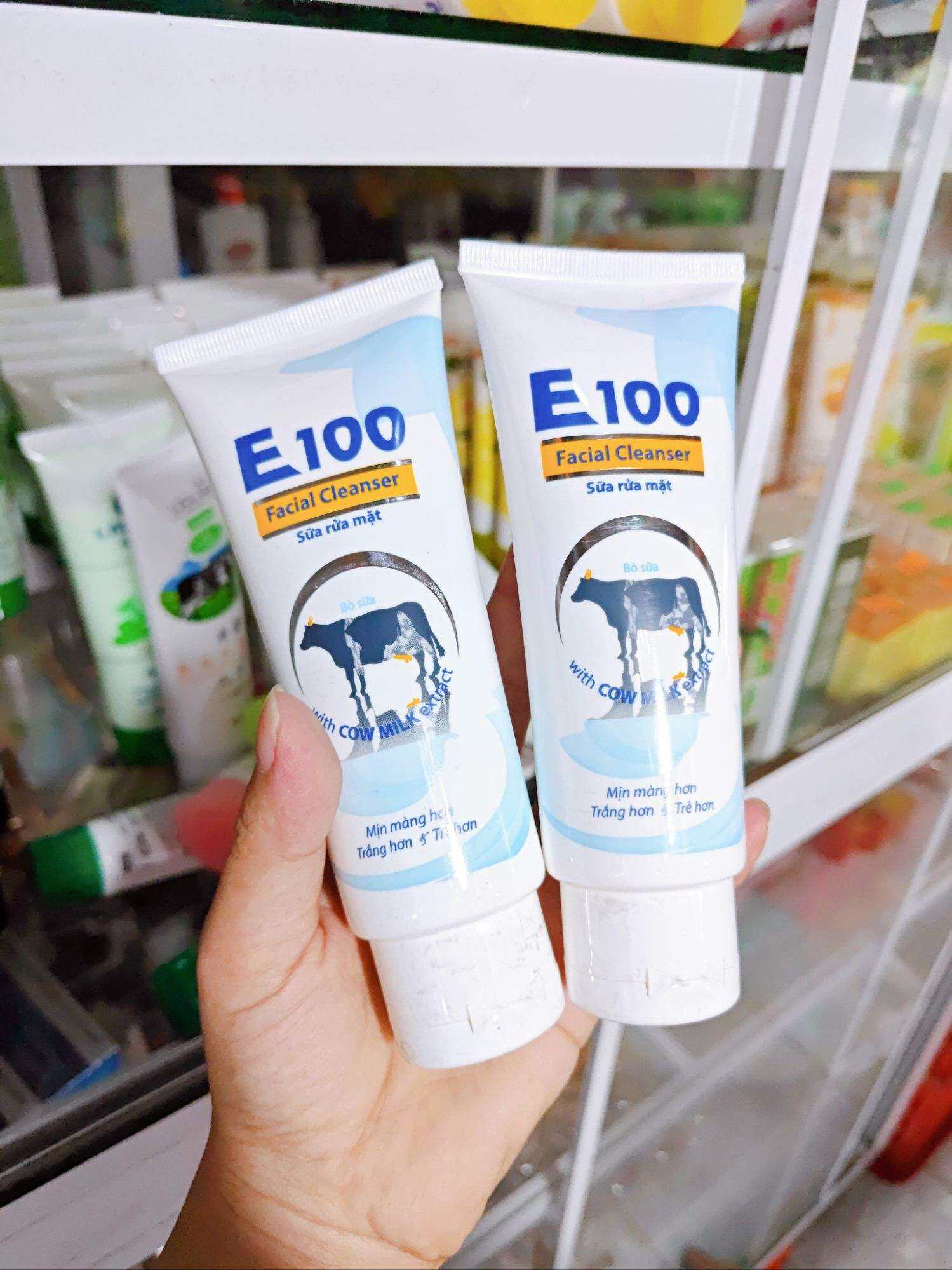 Bộ 2 Tuýp Sửa Rửa Mặt Trắng Da Bò E100 ( 80g x 2 )