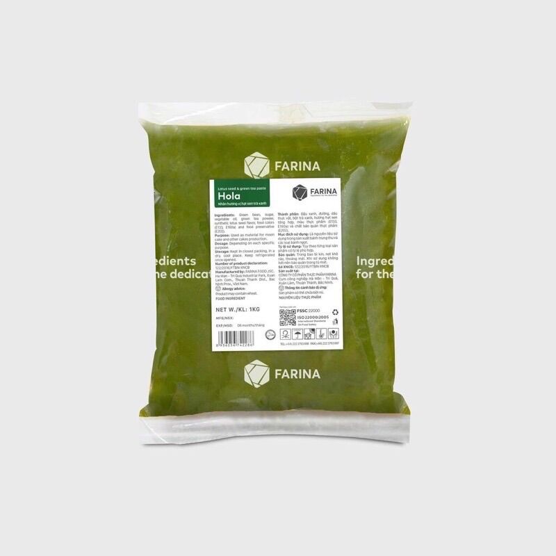 Nhân bánh trung thu sên sẵn Farina Hola Vị Hạt sen trà xanh 1kg