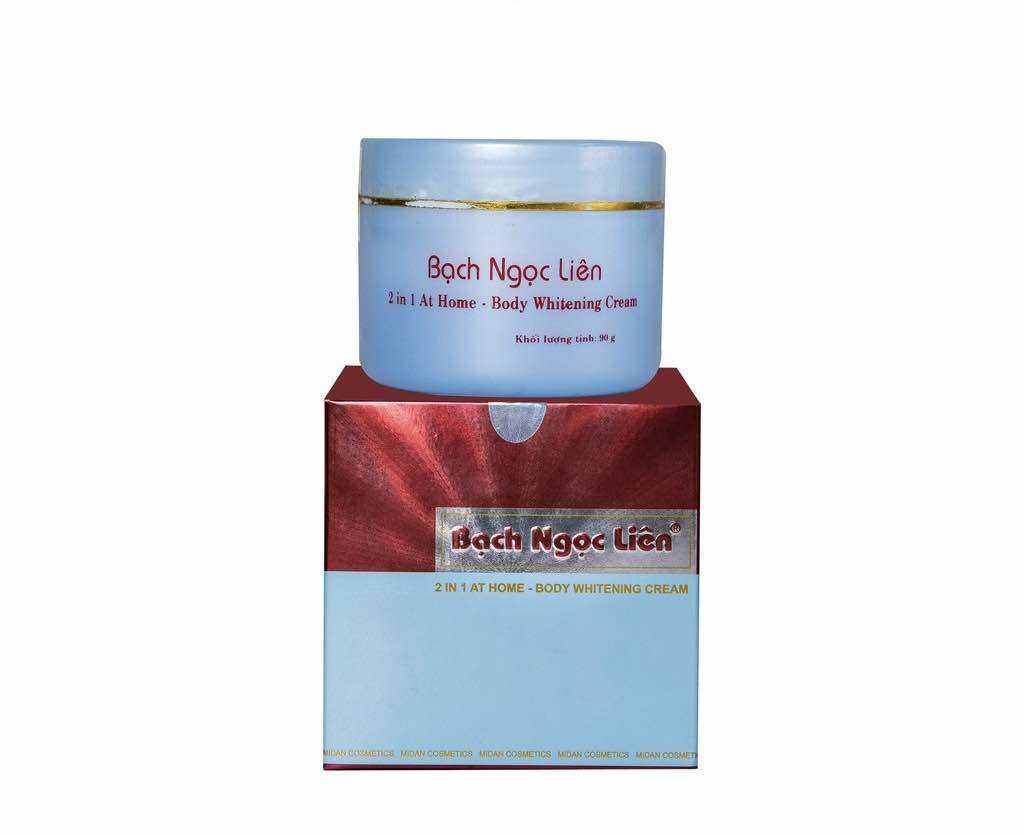 Kem dưỡng trắng da Bạch Ngọc Liên 2 in 1 At Home - Body Whitening Cream sáng da, mờ thâm, nám 90g