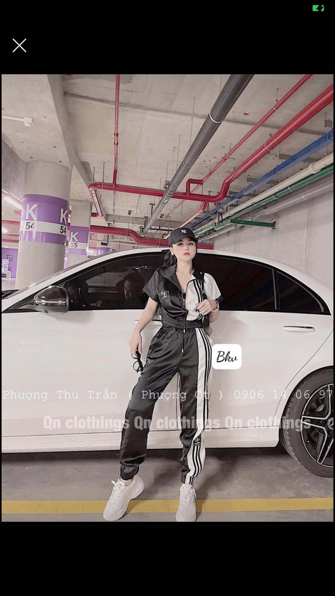 Set áo gió kẻ sọc 2 màu trắng đen