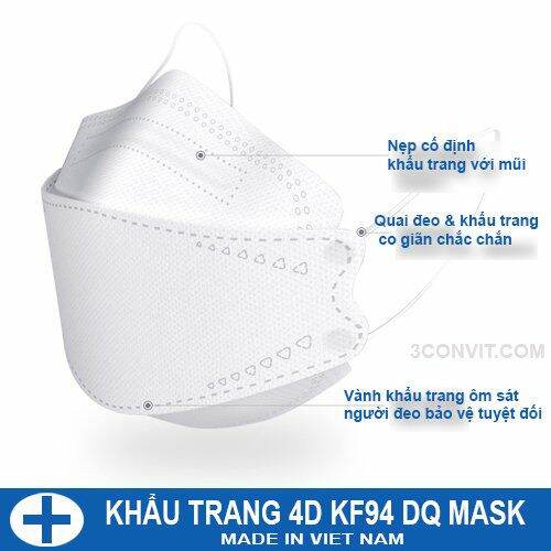 Túi 10 chiếc khẩu Trang 4 Lớp 4D KF94 Mask