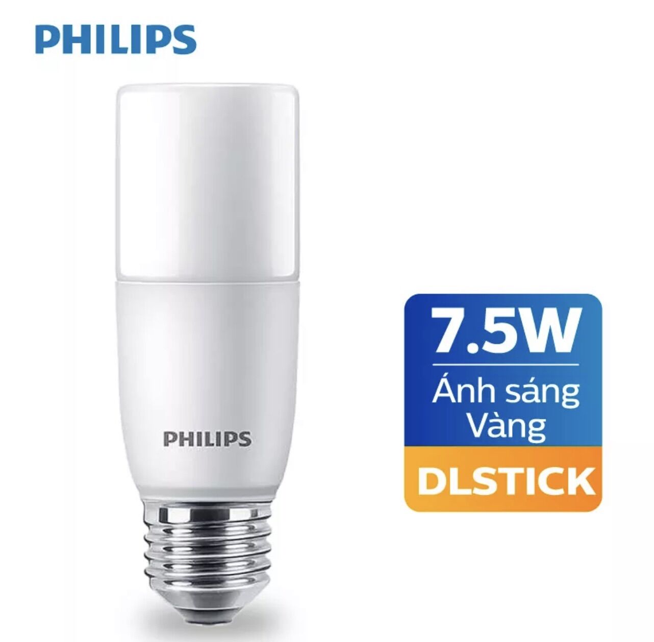 Bóng đèn led trụ dlsick 7.5w e27 ánh sáng 3000k/6500k philips. bóng trụ 7.5w philips. bh 12 tháng chính hãng philips.