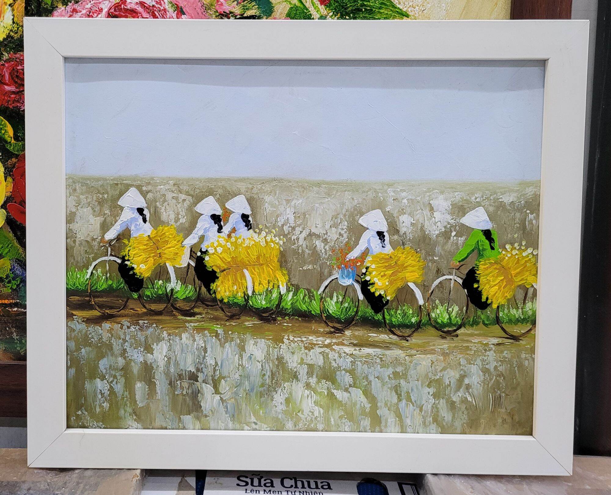 Tranh sơn dầu vẽ tay dùng để trang trí nội thất, nhà cửa