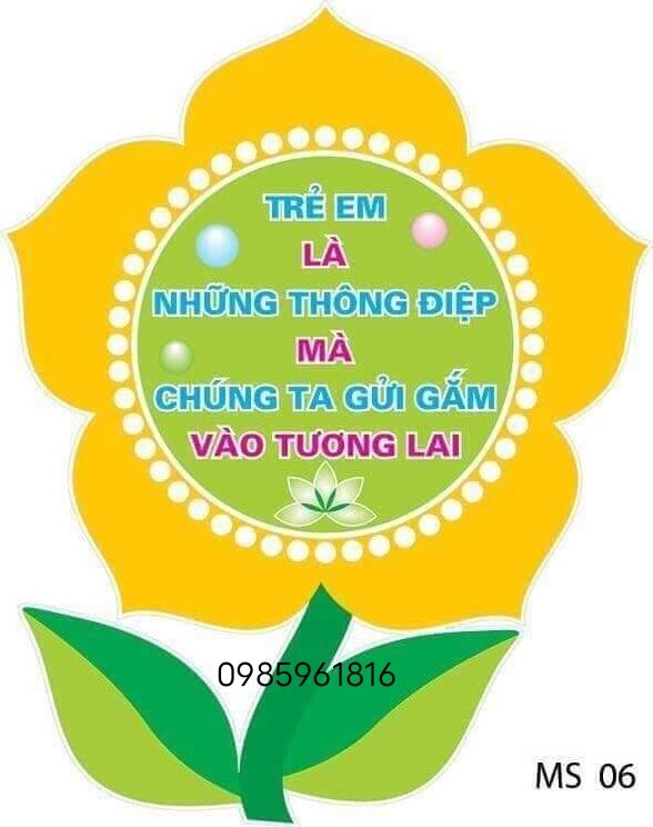 hoa biểu ngữ dành cho trường mầm non