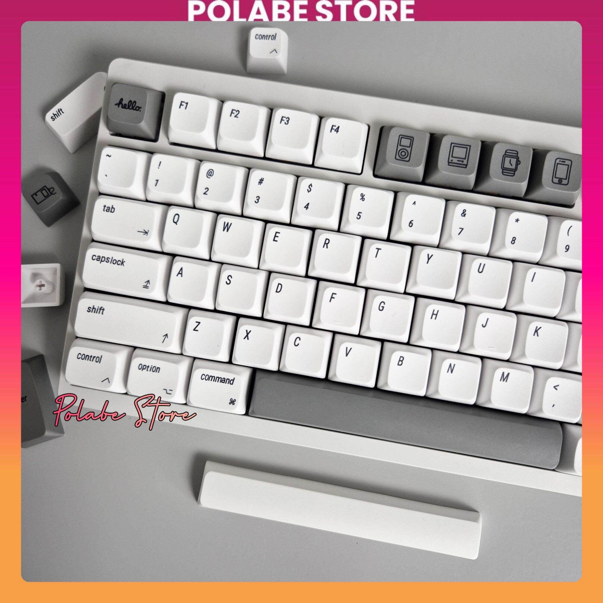 Keycap XDA Computer PBT profile bàn phím cơ Polabe Store Keycap Mac Dyesub