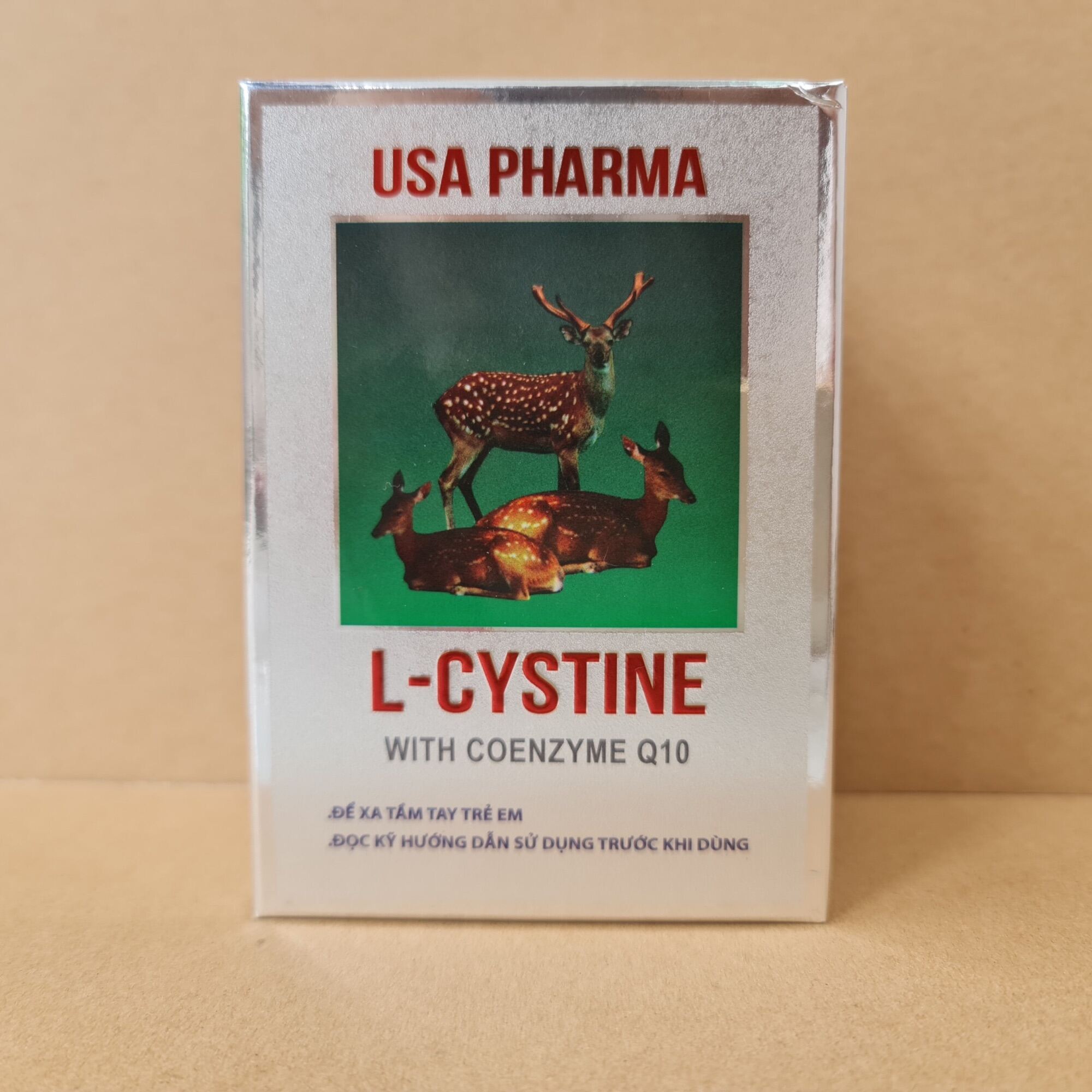 Viên uống L CYSTINE with coenzme Q10 hộp 60 viên ngăn ngừa rụng tóc nám tàn nhan nhập khẩu