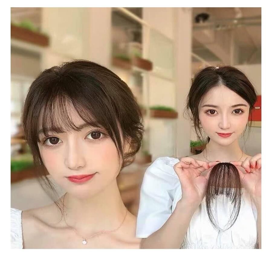 Tóc giả mái thưa tóc thật đẹp và tự nhiên
