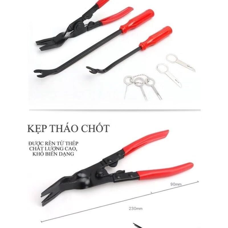 BỘ ĐỒ NGHỀ THÁO LẮP NỘI THẤT Ô TÔ 19 Món