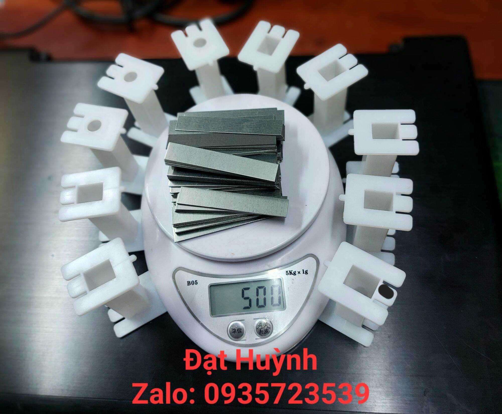 Combo 10 lõi nhựa dài lớn trắng + 700gr Fe sắt hình chữ I quấn cuộn cảm phân tần loa