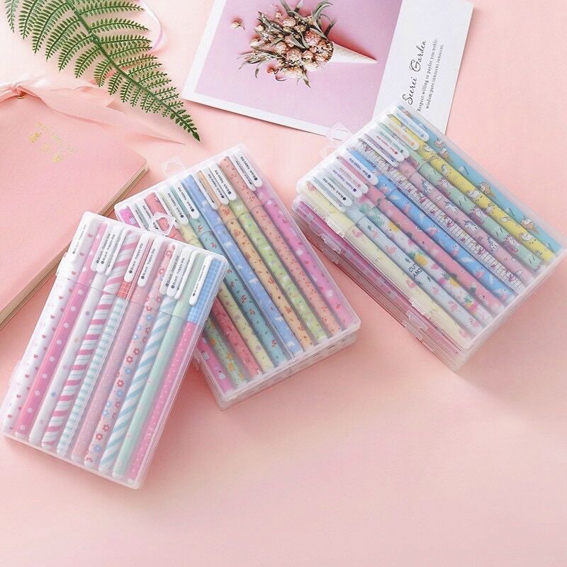 Set 10 bút mực dễ thương cho bé, học sinh, sinh viên