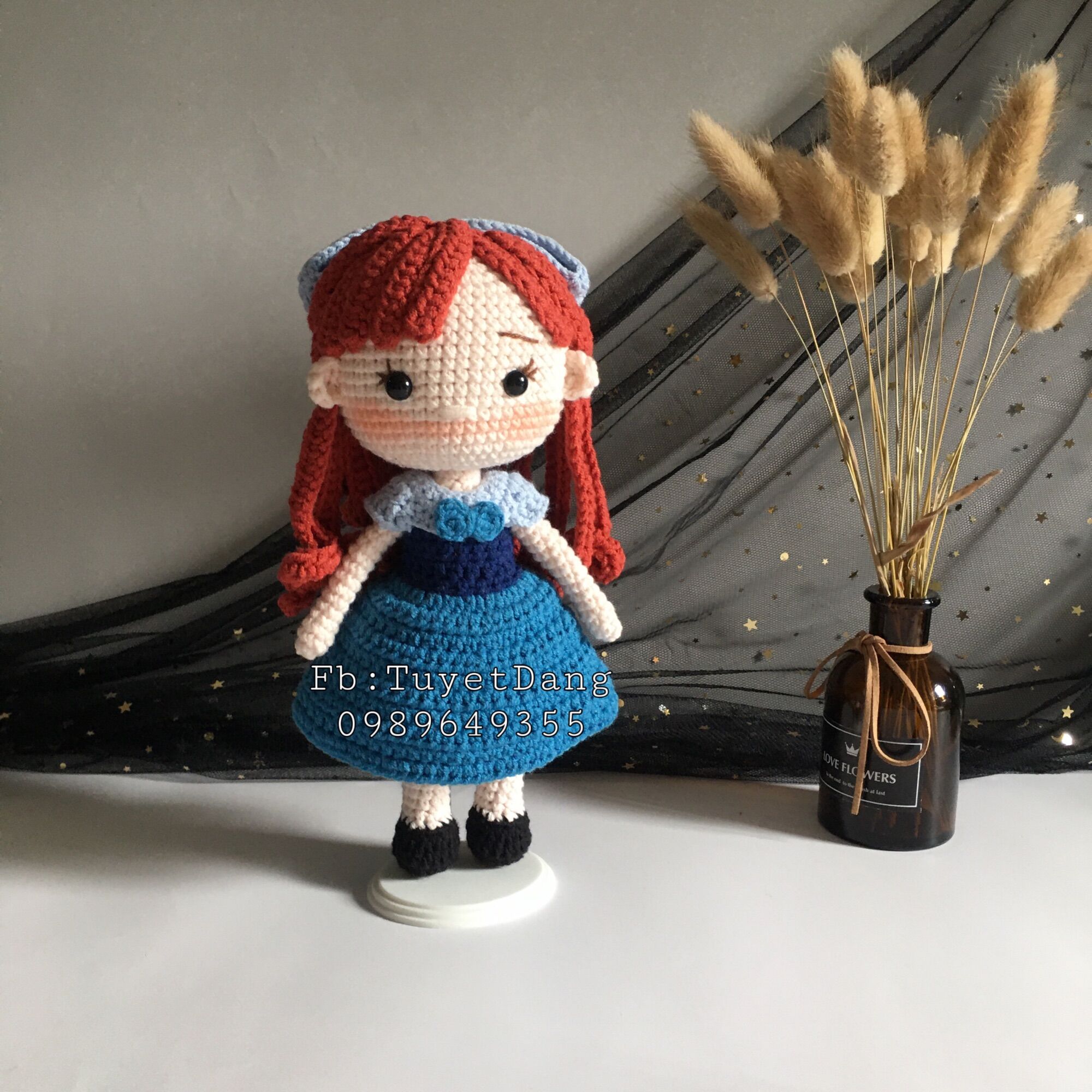 Búp bê handmade, búp bê len cho bé, búp bê Ariel móc len