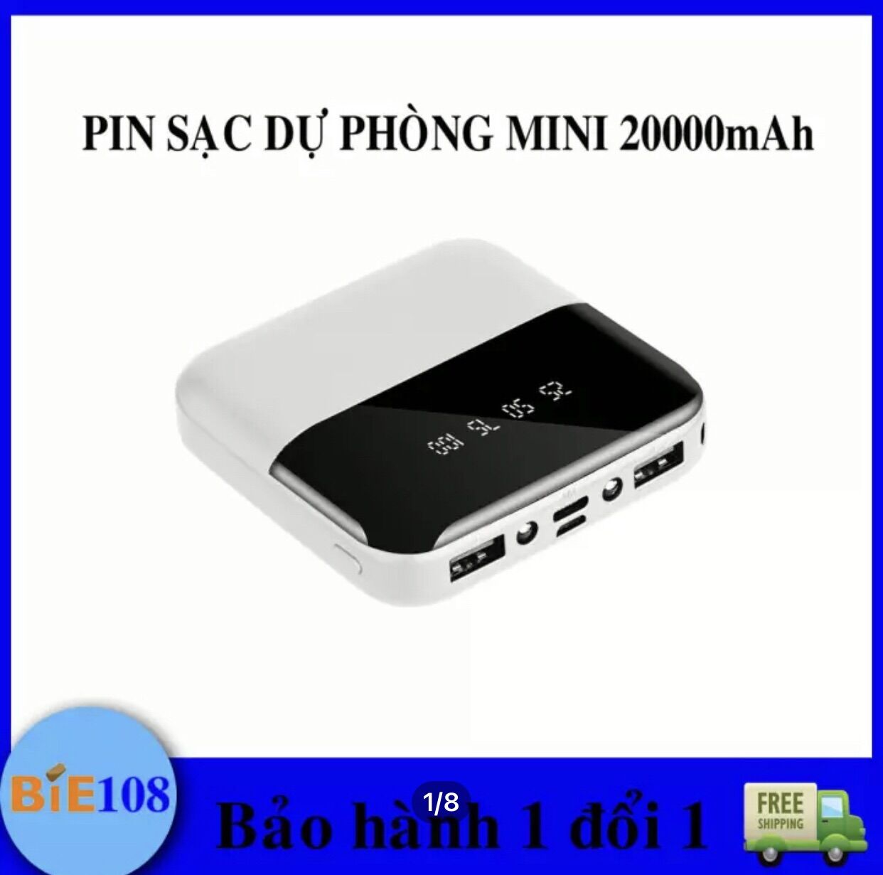 Pin Sạc Dự Phòng mini,pin sạc dự phòng,cục sạc dự phòng. Đèn Led, màn hình  kỹ thuật số