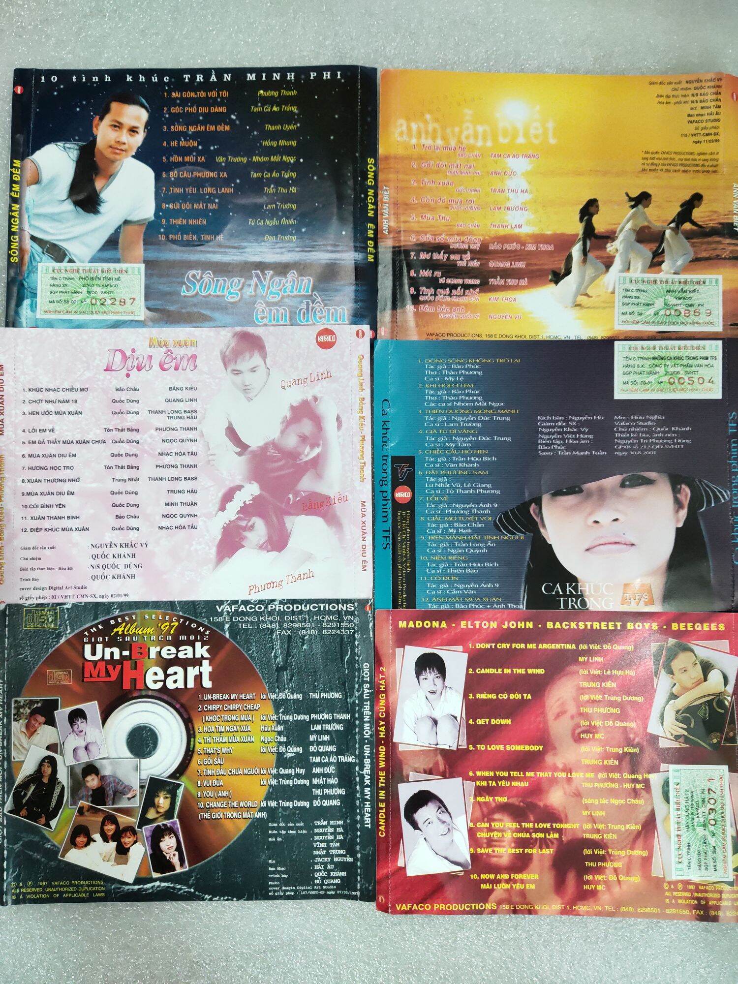 COMBO 6CD CHÍNH HÃNG ( Hàng mới không vỏ hộp )