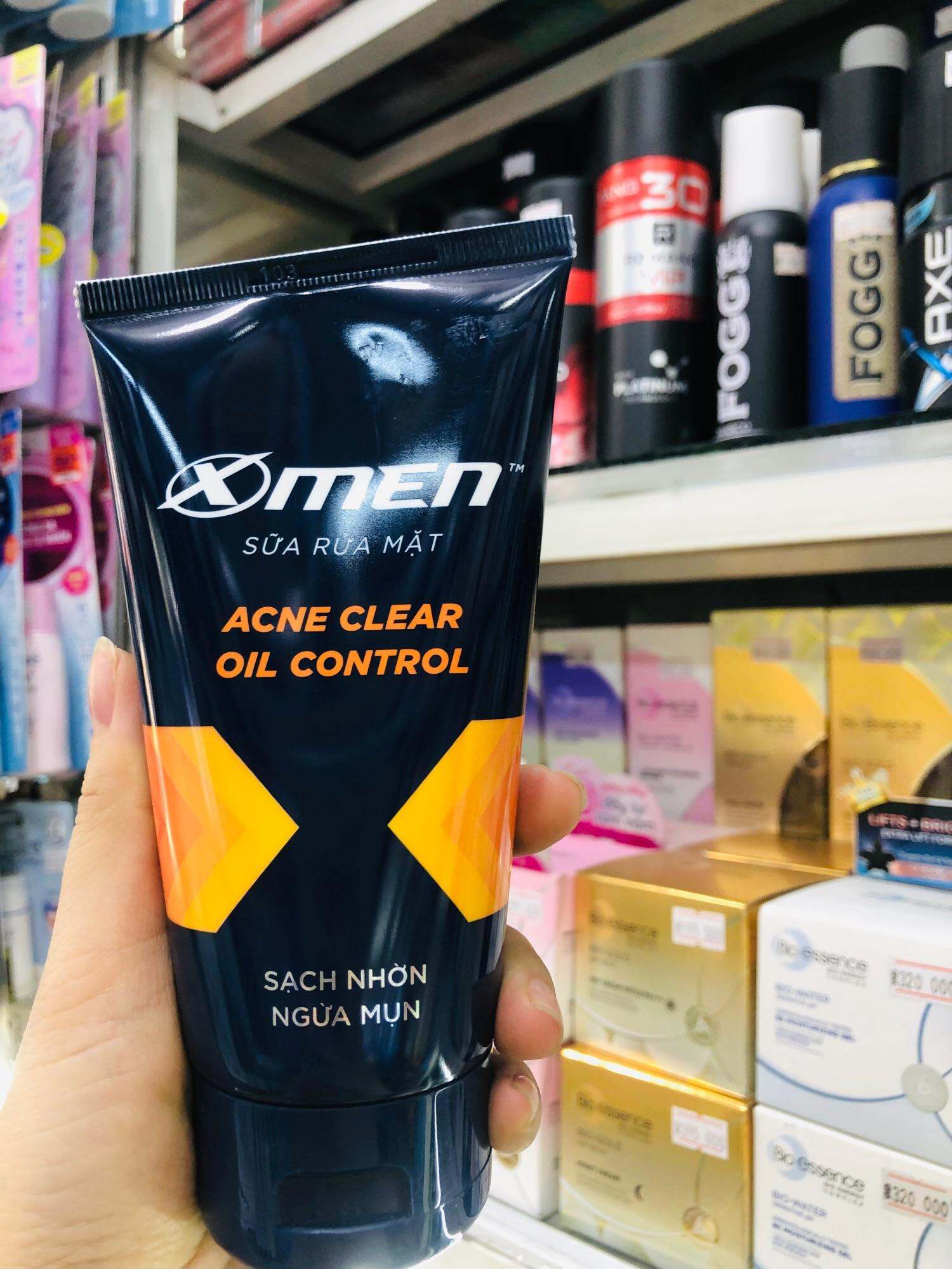 Sữa rửa mặt cho nam Xmen Acne Clear sạch nhờn, ngừa mụn 100g