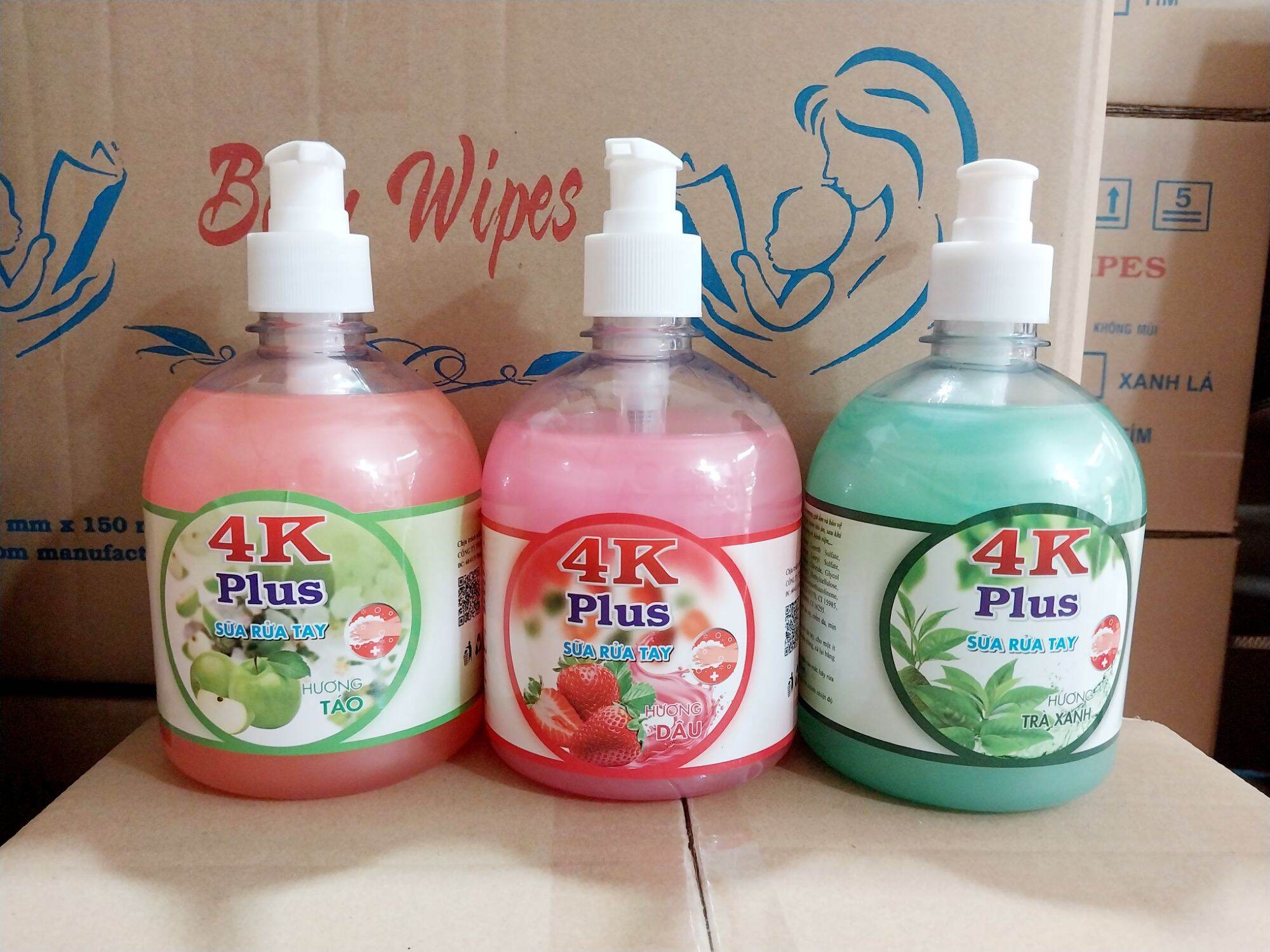 Nước Rửa Tay 4K Plus 500ml ngẫu nhiên.