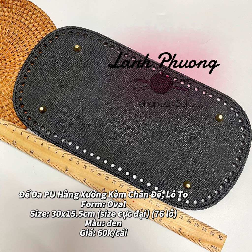Đế Túi Da Pu Size 30x15.5cm size cực đại
