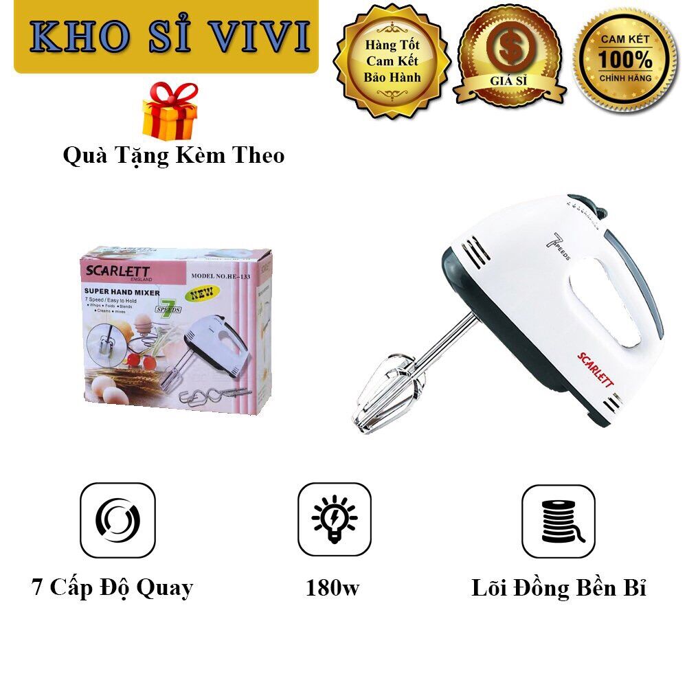 Máy đánh trứng cầm tay mini 7 cấp độ Scarlett chính hãng Giá sỉ Kho Sỉ ViVi