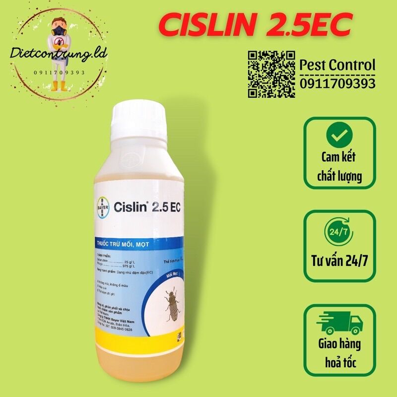 Chế phẩm phòng, diệt mối - mọt cislin 2.5ec
