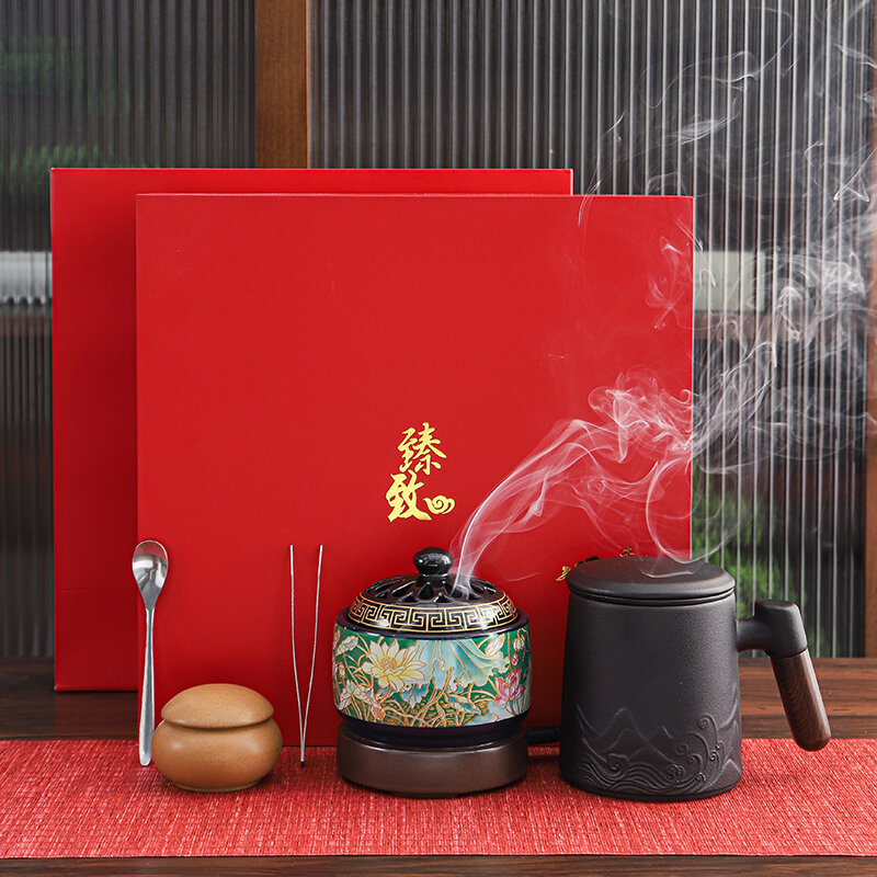 Đèn đêm lư hương lư xông hương điện gia nhiệt hẹn giờ lư xông hương điện tử lư xông hương lư xông hương tinh dầu hương bột hương tinh dầu