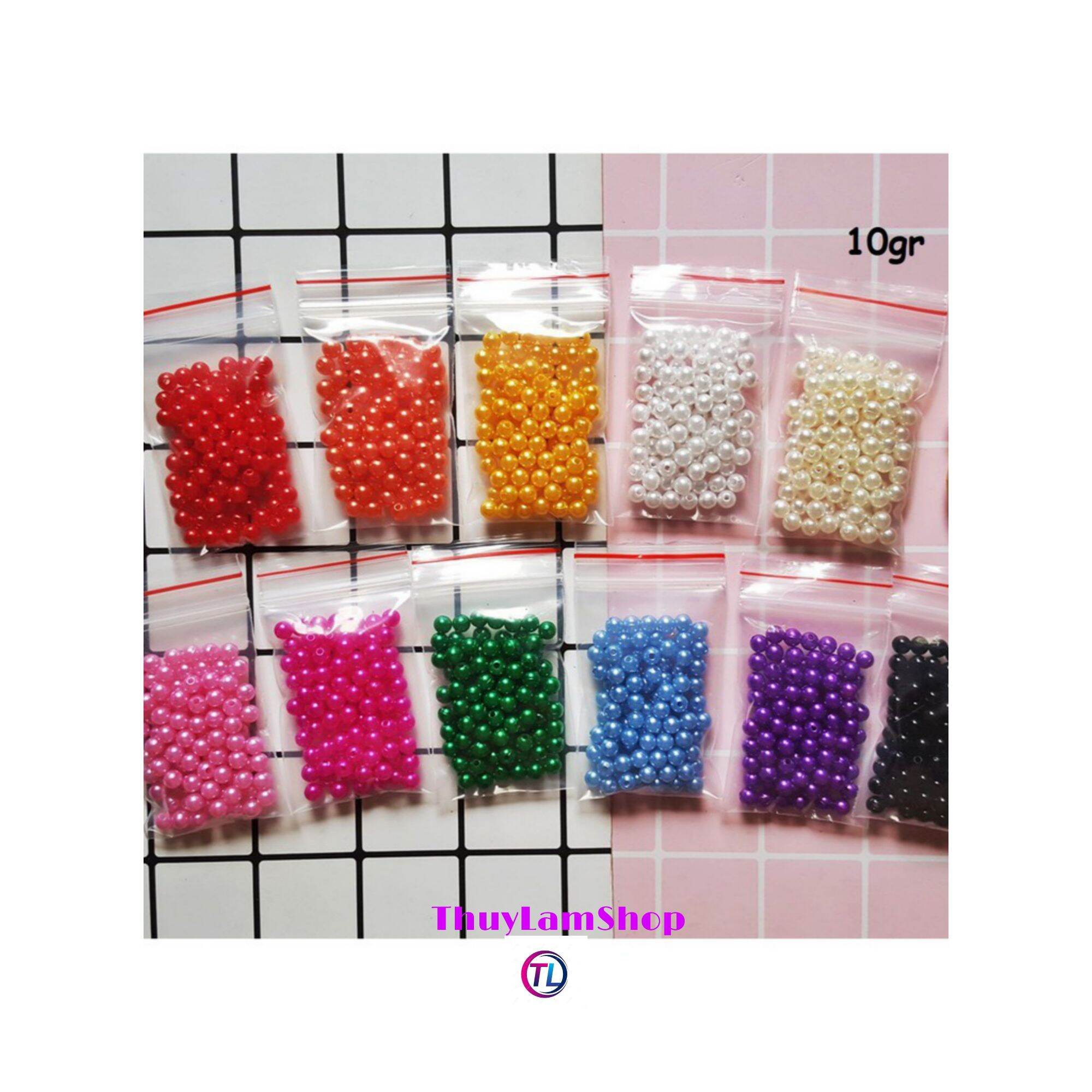 Túi 15g hạt ngọc trai nhựa 6li làm handmade