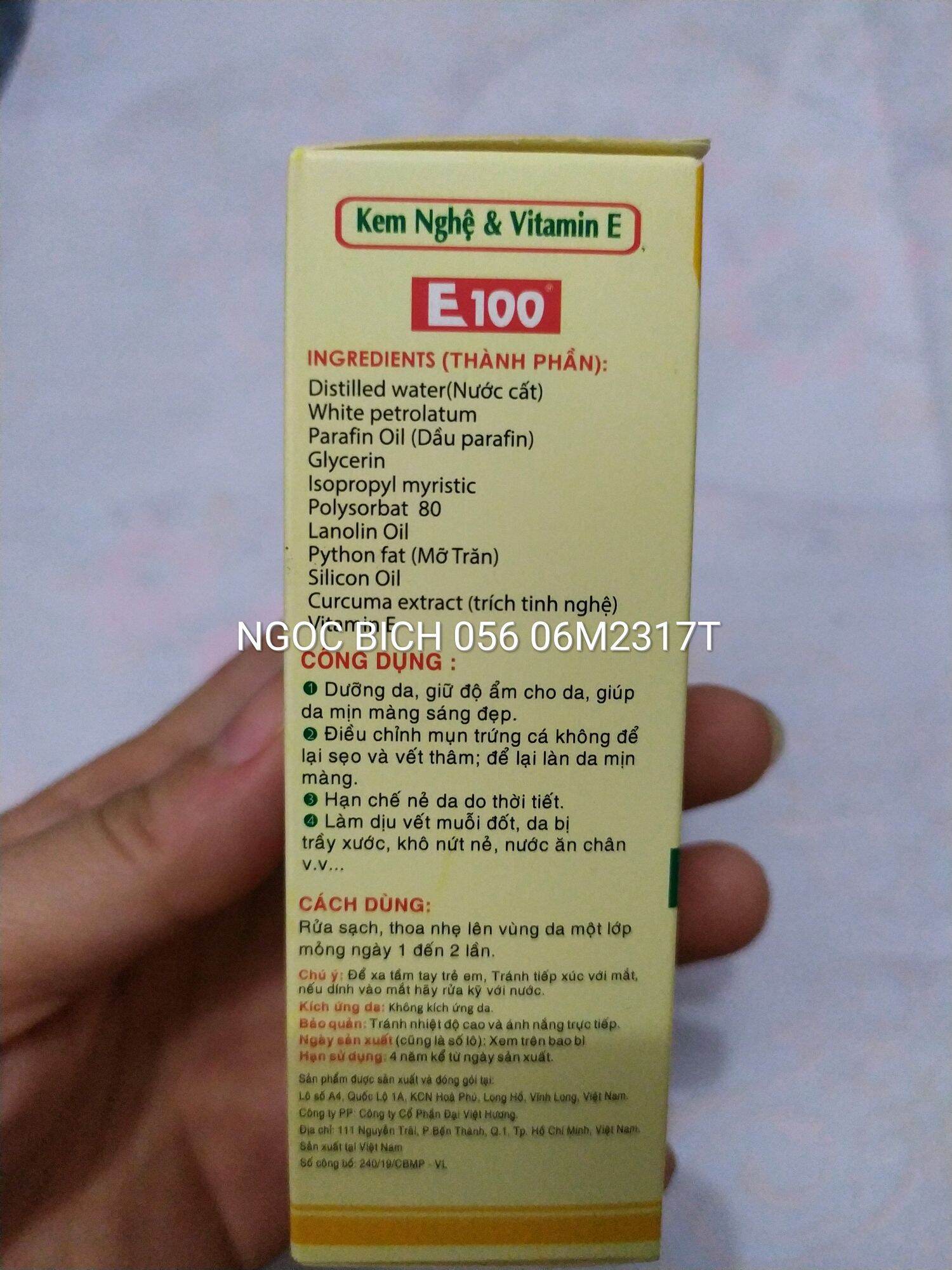 KEM NGHỆ E100 VITAMIN E ( 18.5GAM )
