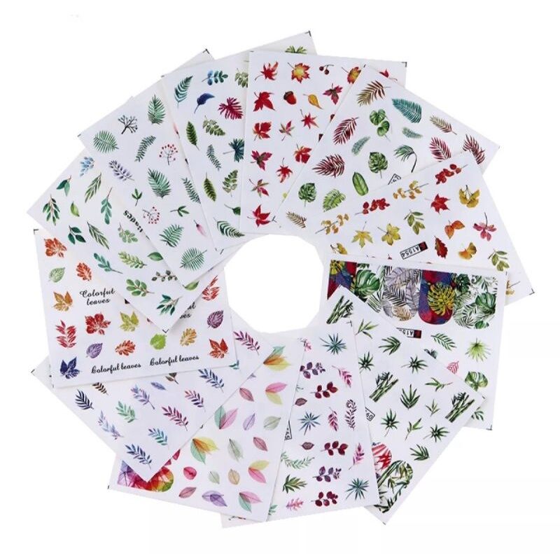 Bộ 7 tờ/12 tờ sticker dán móng (6.2 × 5.8cm/tờ)