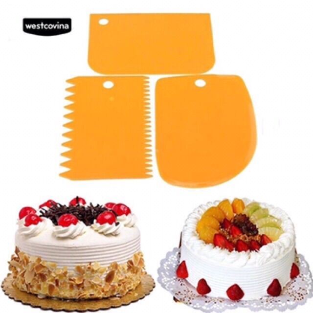 Bộ 3 miếng chà láng vét bột tạo vân bánh