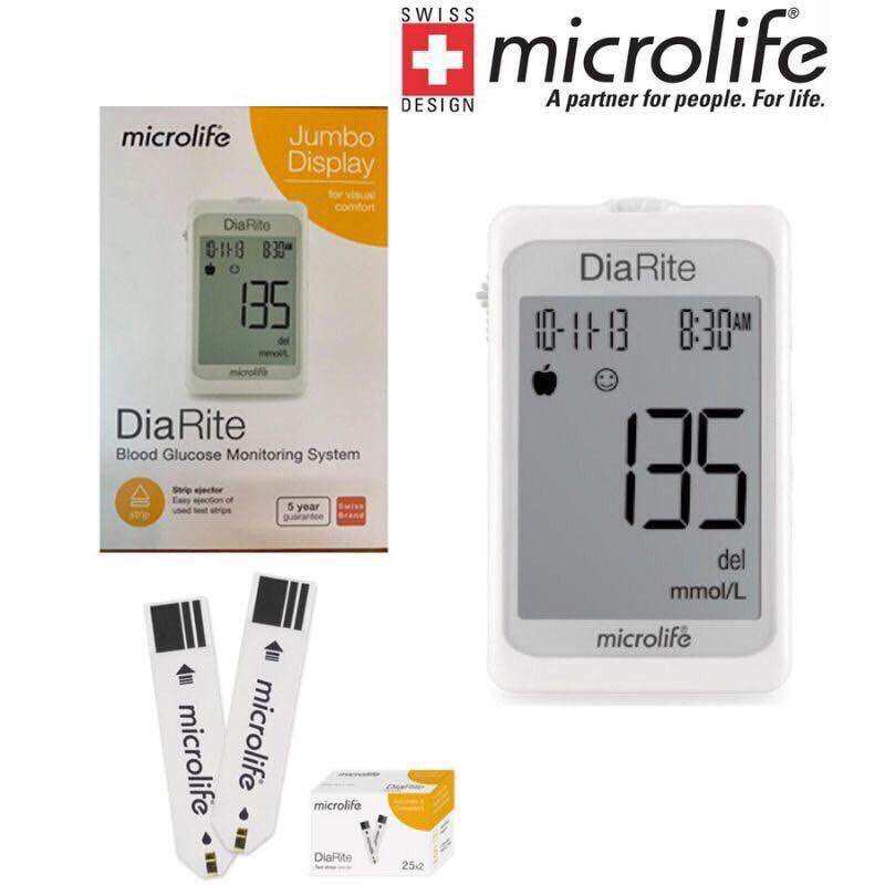 Tặng que Máy đo đường huyết Microlife DiaRite BGM