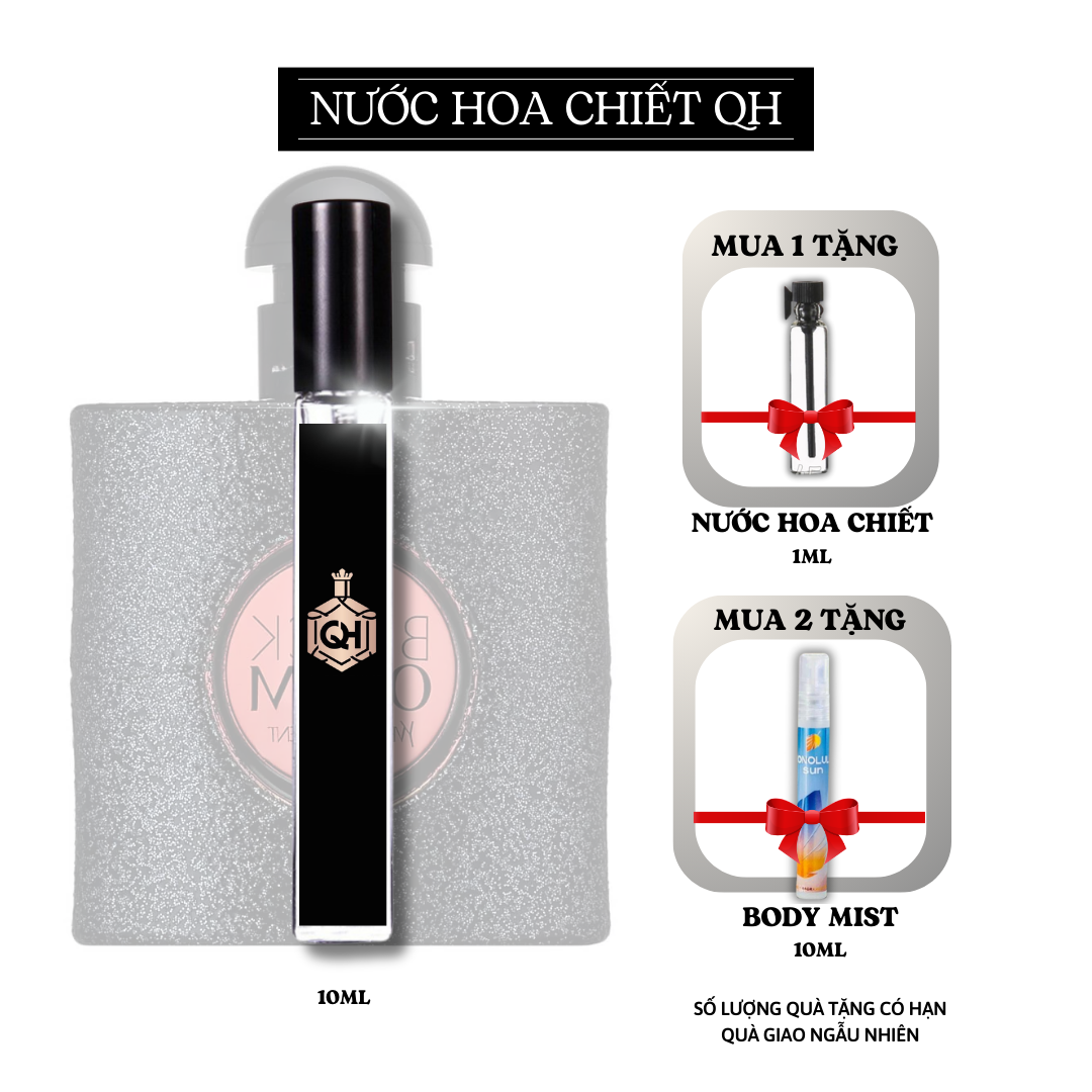 Nước hoa chiết nữ 10ml tinh dầu black opium cao cấp thơm lâu freeship - nước hoa qh