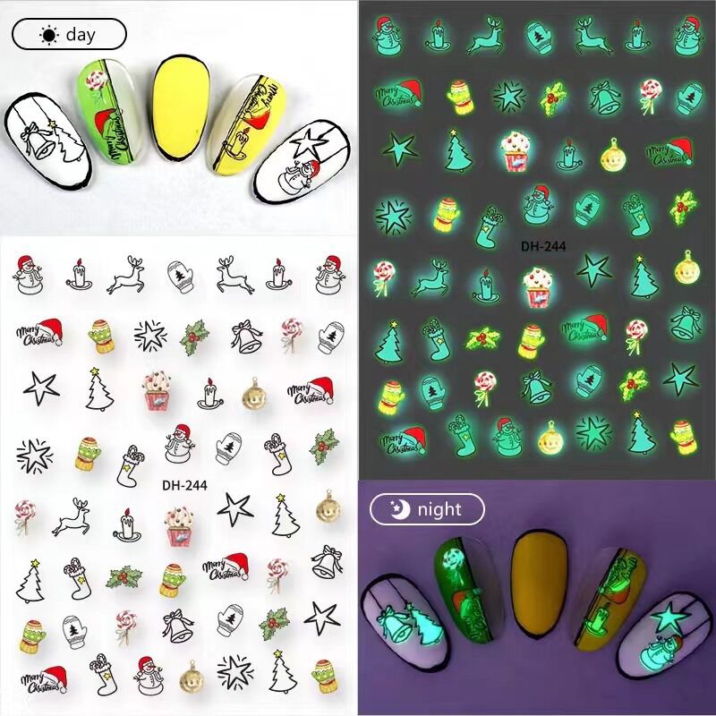 sticker noel trang trí nails