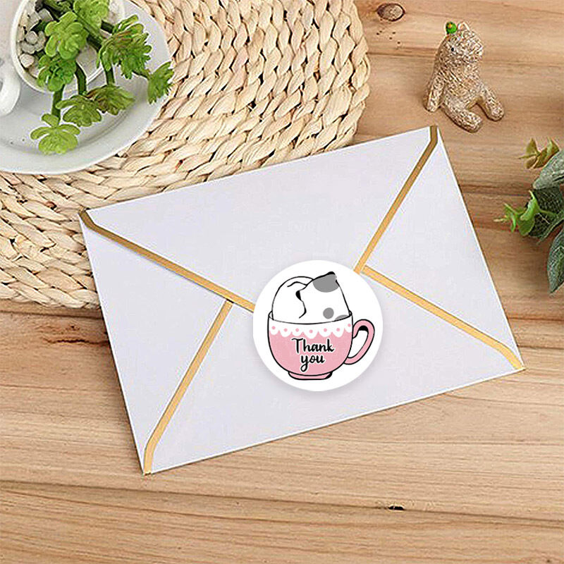 Cuộn 500 sticker/tem dán thank you cảm ơn ( nhiều mẫu)