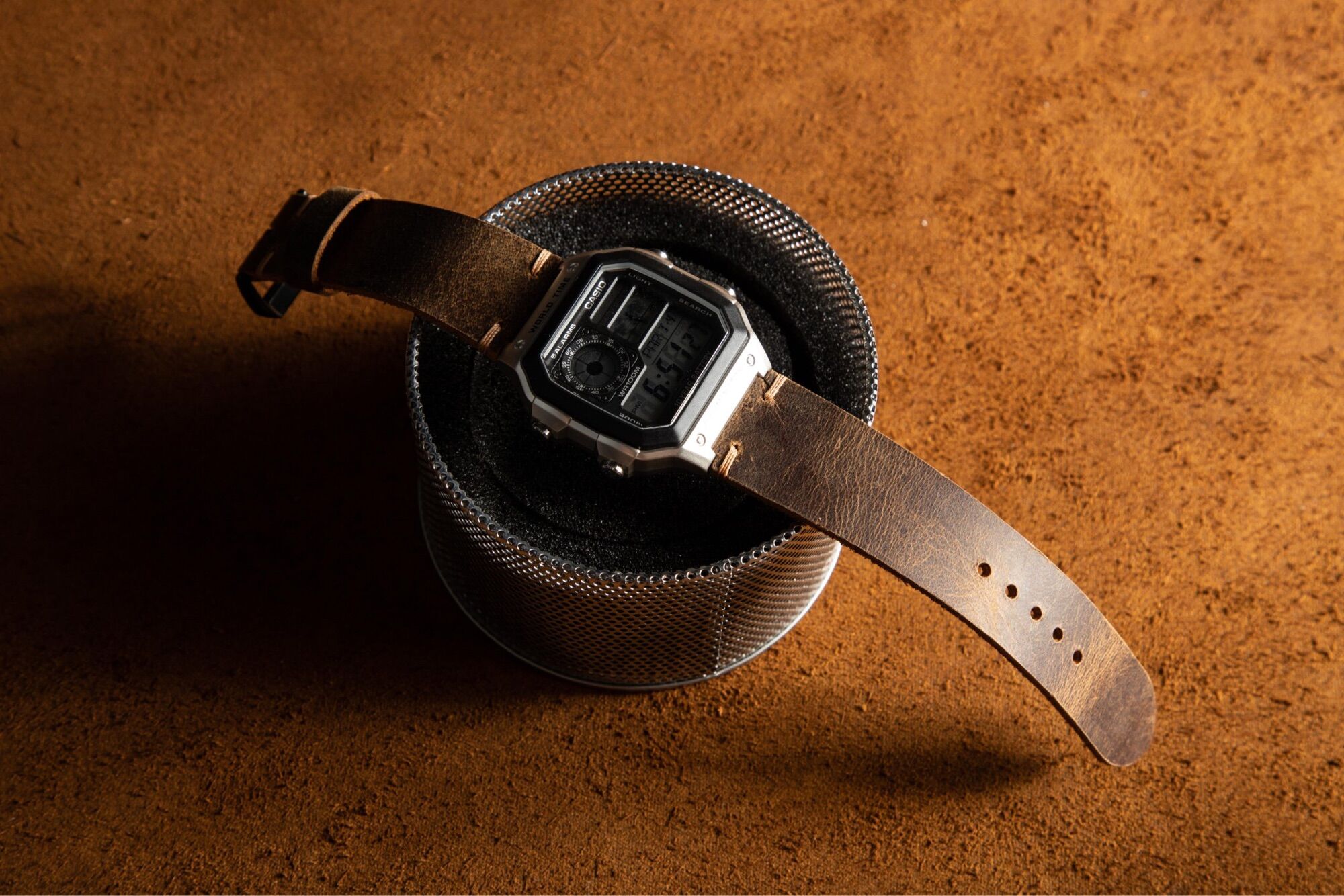 Dây da đồng hồ CASIO AE1200