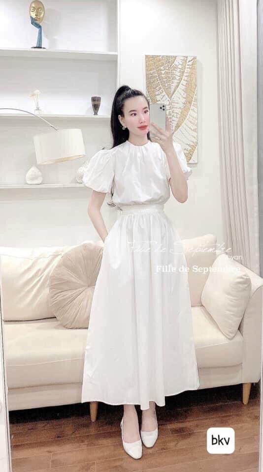 Váy thiết kế trắng mm