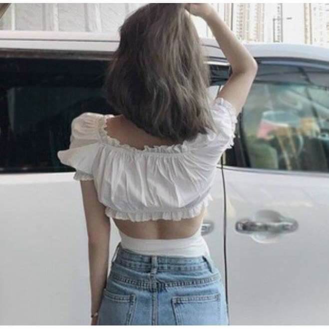 [HCM]Áo kiểu dây bắt chéo a22
