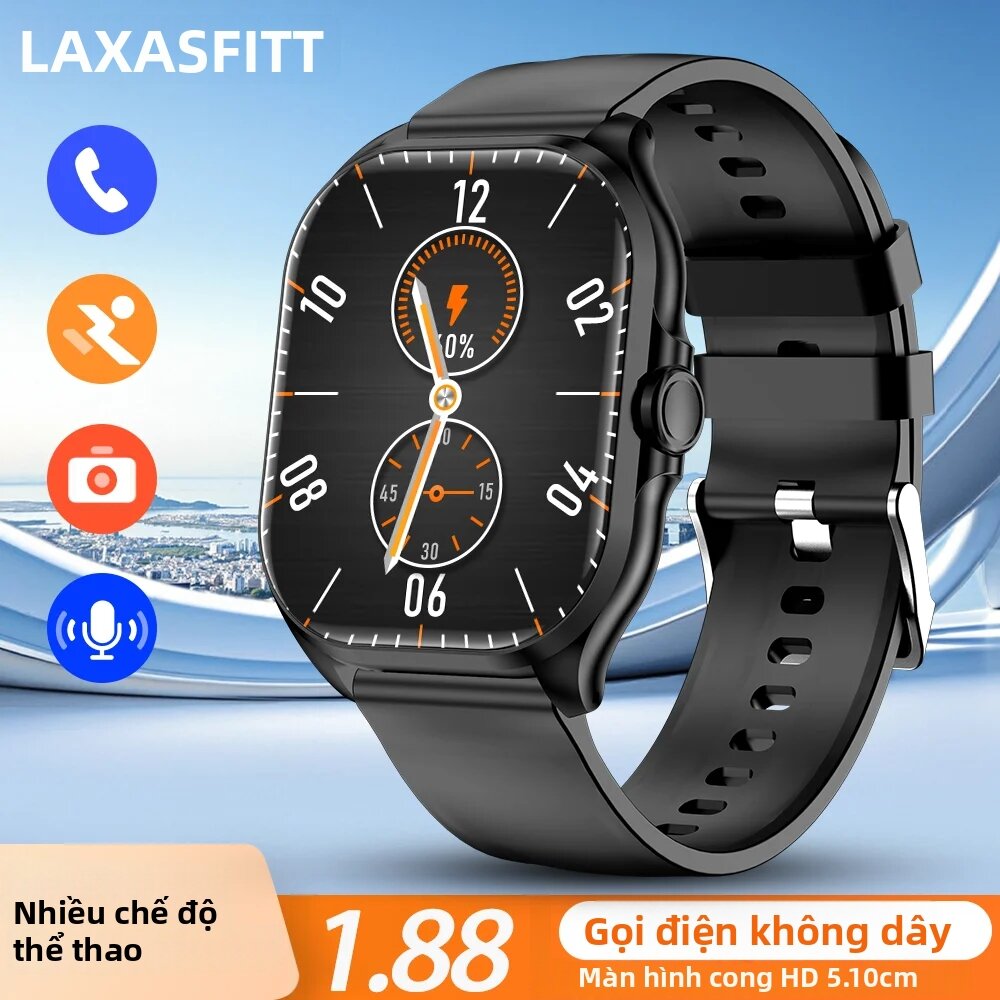 laxasfit | Đồng Hồ Thông Minh LAXASFIT Màn Hình Cảm Ứng Toàn Màn Hình Cuộc Gọi Bluetooth Thể Thao Thể Dục Kỹ Thuật Số Dành Cho Nam Giới Phụ Nữ Có Tính Năng Theo Dõi Giấc Ngủ Và Nhịp Tim