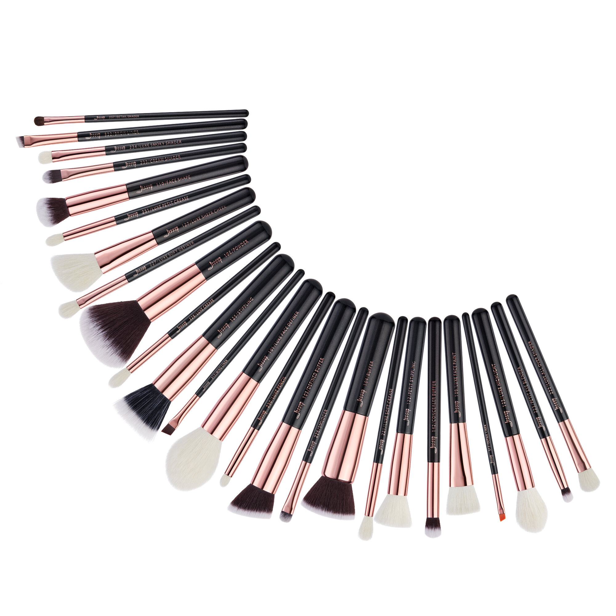 Bộ Cọ Trang Điểm Chuyên Nghiệp Jessup 25 Chiếc - Hỗn Hợp Tự Nhiên-tổng Hợp Dùng Cho Phấn Nền Phấn Mắ