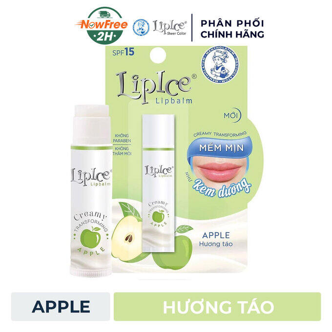Son dưỡng môi chống nắng LipIce hương táo 4.3g